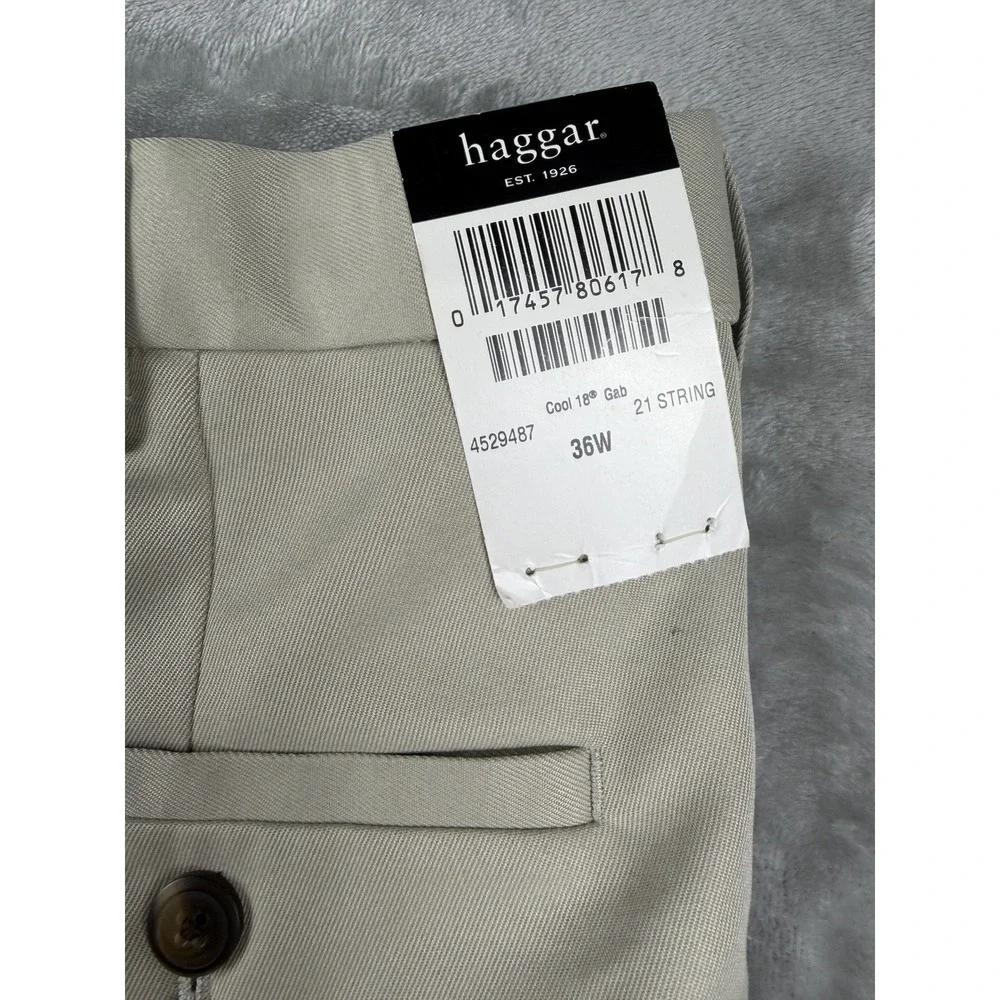 Haggar Cool 18 Pro Shorts Men 36 Pleated Expandable Waist 4-Way Stretch NWT